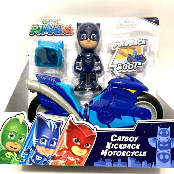 PJMASKS Catboy Kickback Motorcycle 3 Pieces Catboy Figure 3 1/2 inches Ag 3+ NEW - Picture 6 of 8